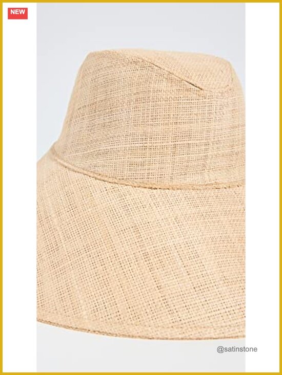 Woven Straw Wide Brim Sun Hat with Drawstring